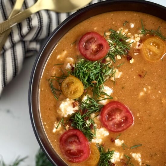 Roasted Tomato and Feta Soup