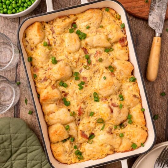 Loaded Chicken and Biscuit Bake