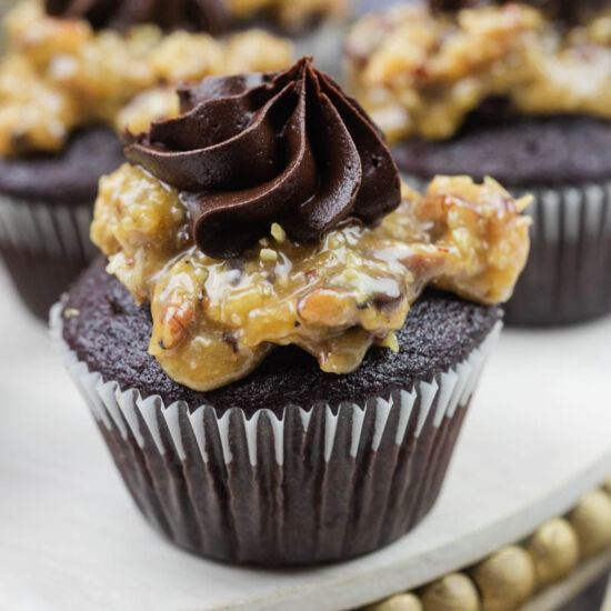 German Dark Chocolate Cupcakes