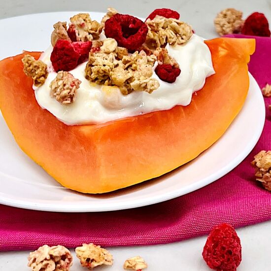 Papaya Yogurt Boats