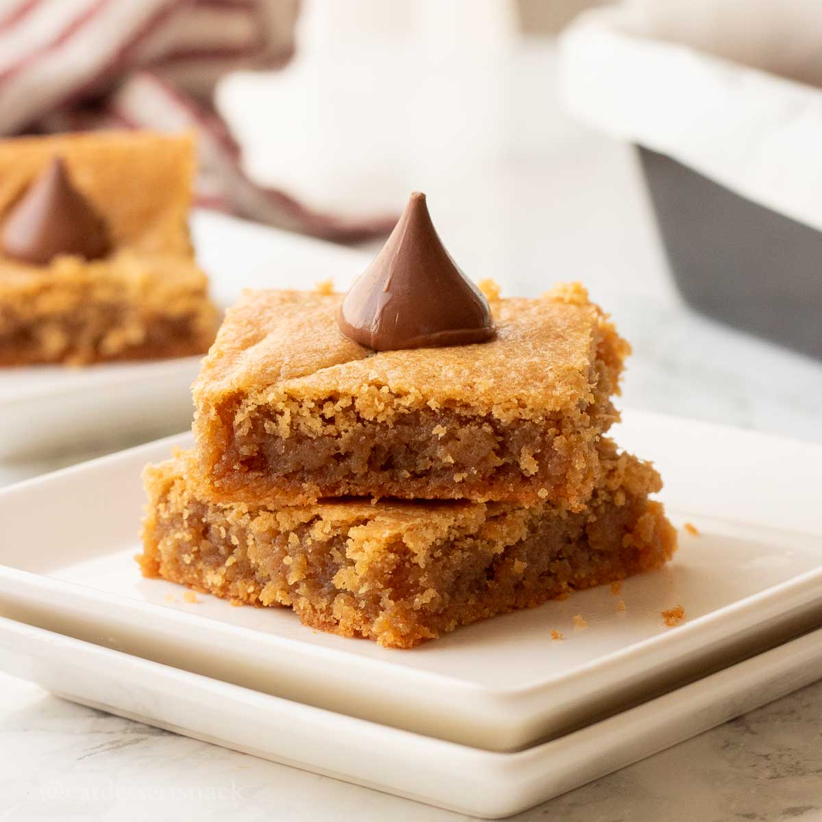 Peanut Butter Blossom Bars