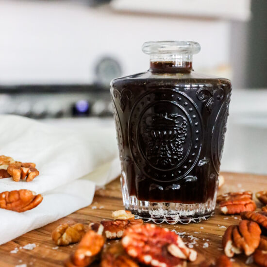 Salted Maple Pecan Simple Syrup
