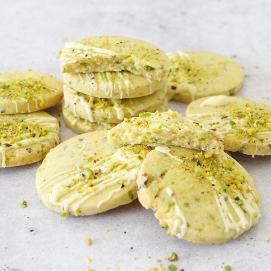 Pistachio Shortbread Cookies