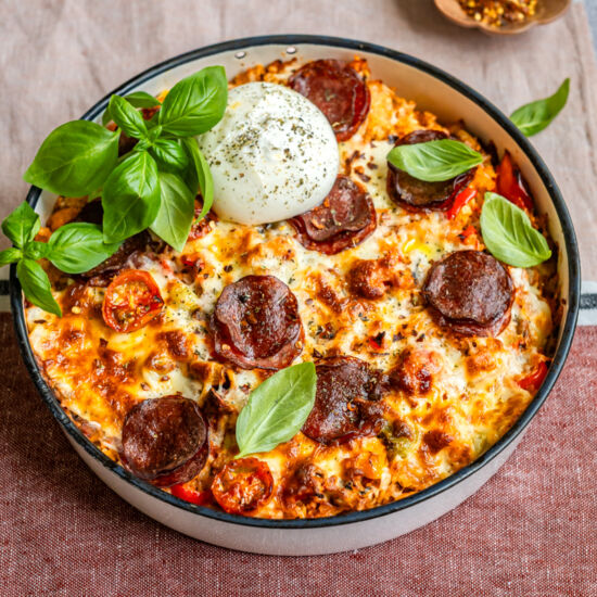 Oven Baked Pizza Rice