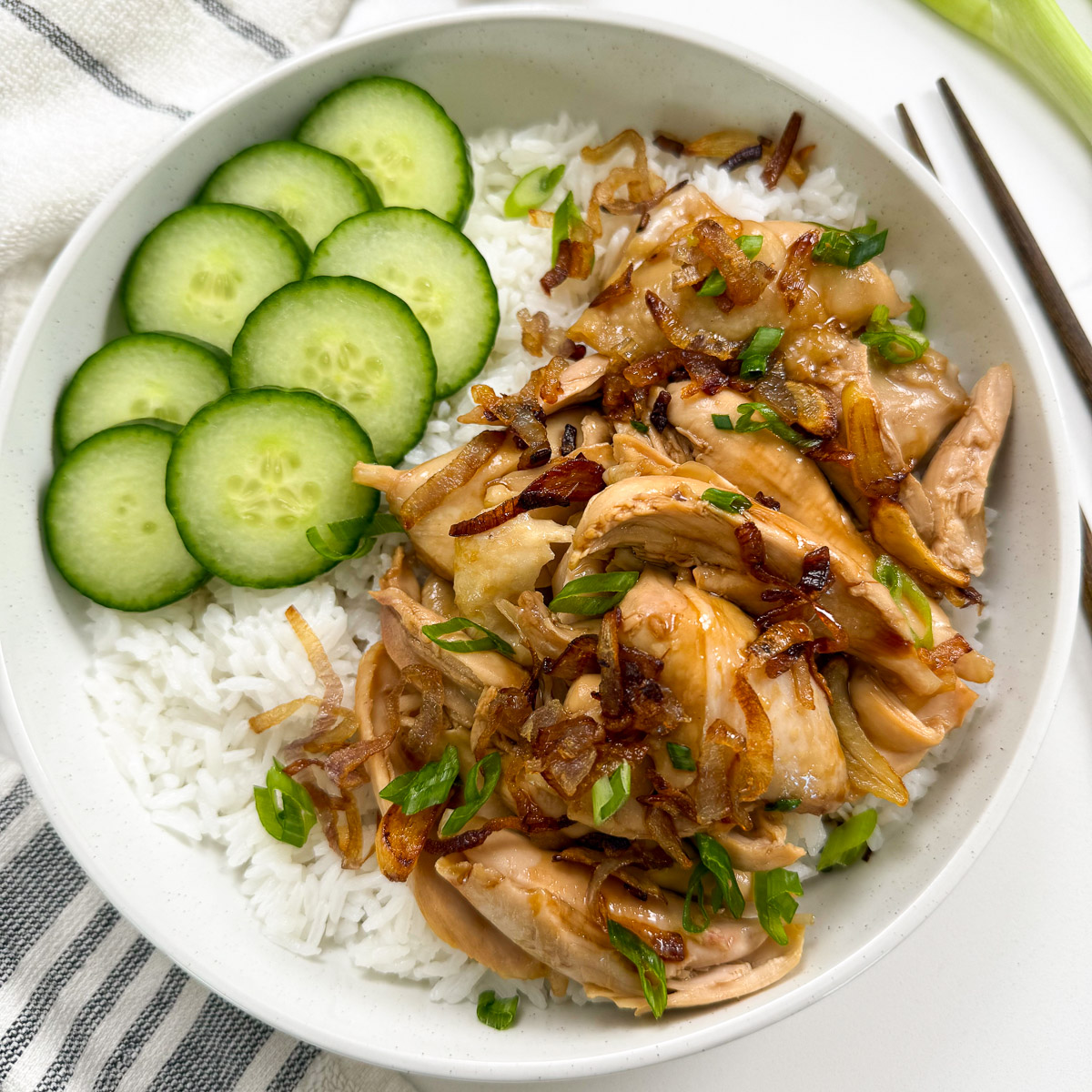 Poached Chicken Shallot Oil Sauce