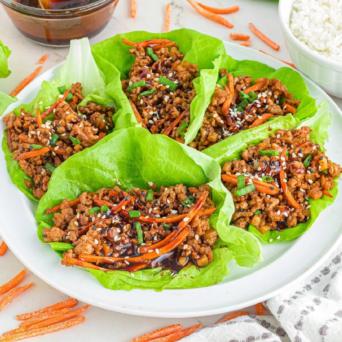 Ground Pork Lettuce Wraps