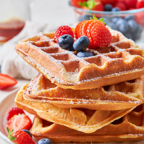 Sourdough Cottage Cheese Waffles