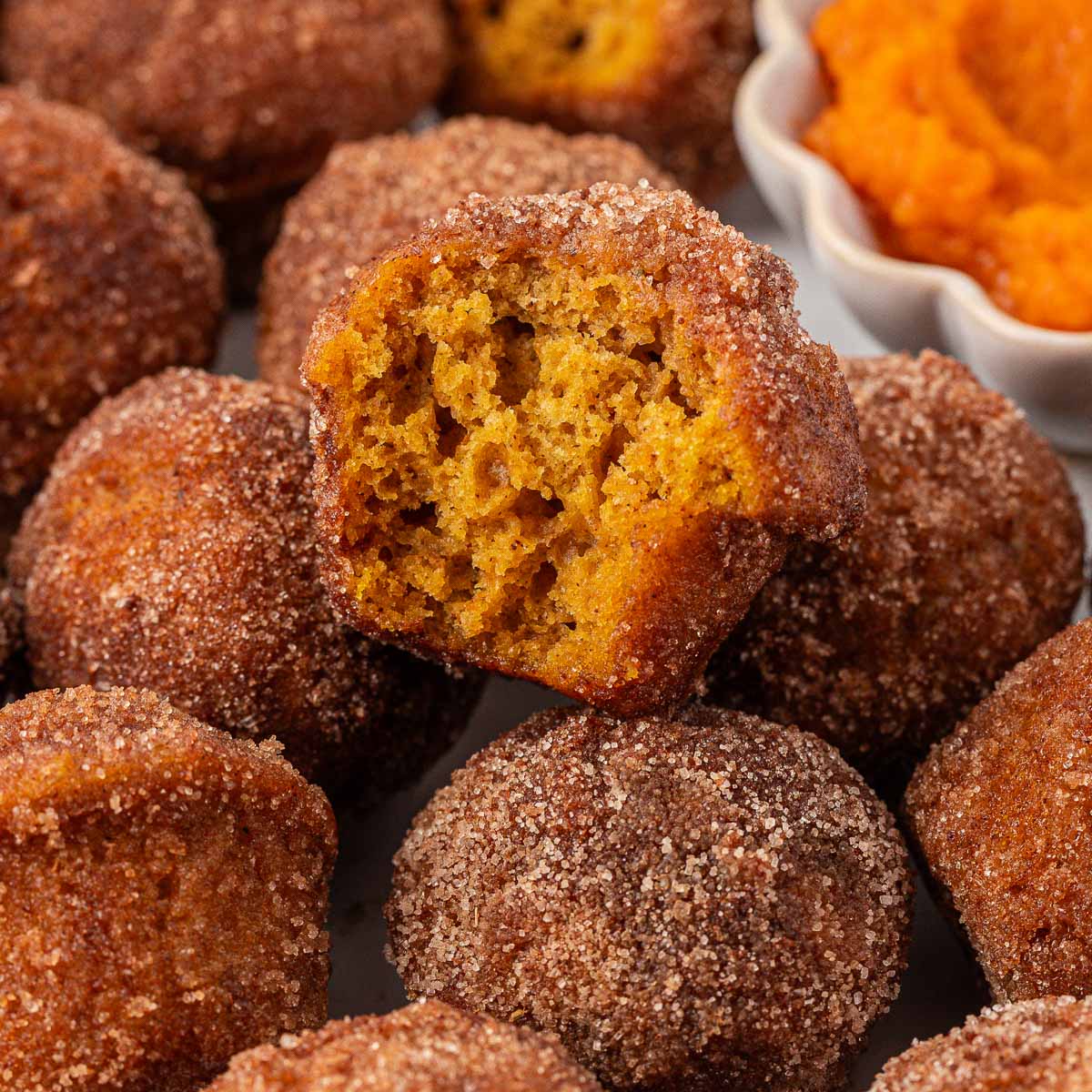 Pumpkin Donut Mini Muffins