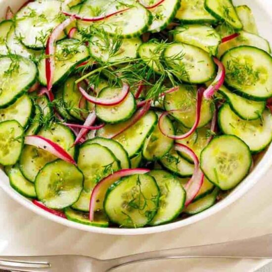 Cucumber Dill Salad with Red Onion
