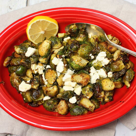 Roasted Brussels Sprouts with Feta