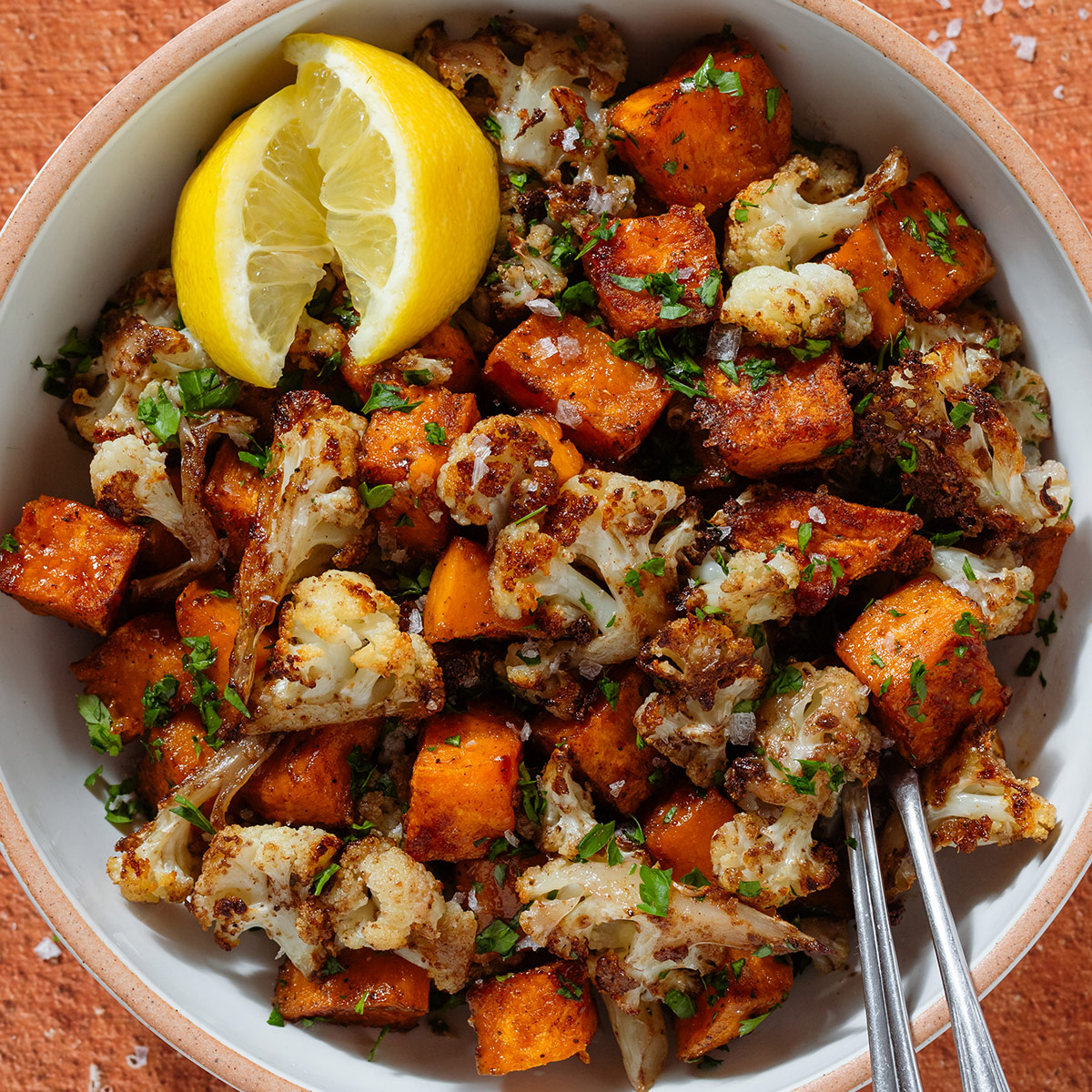 Cauliflower and Sweet Potatoes