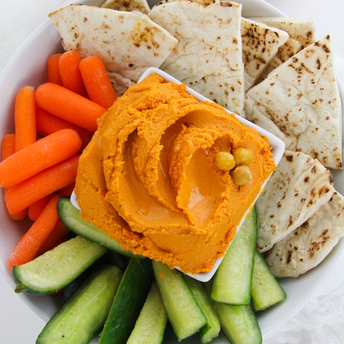 Roasted Red Bell Pepper Hummus