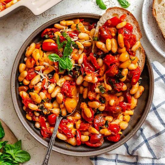 Roasted Tomatoes + Cannellini Beans