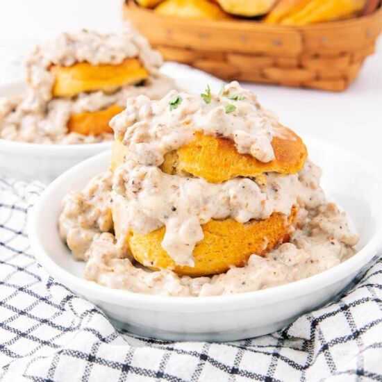 Sausage Gravy and Biscuits