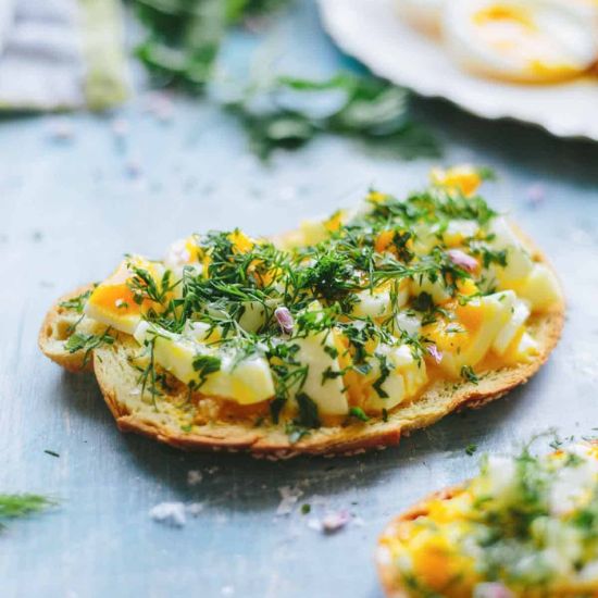Smashed Eggs on Toast