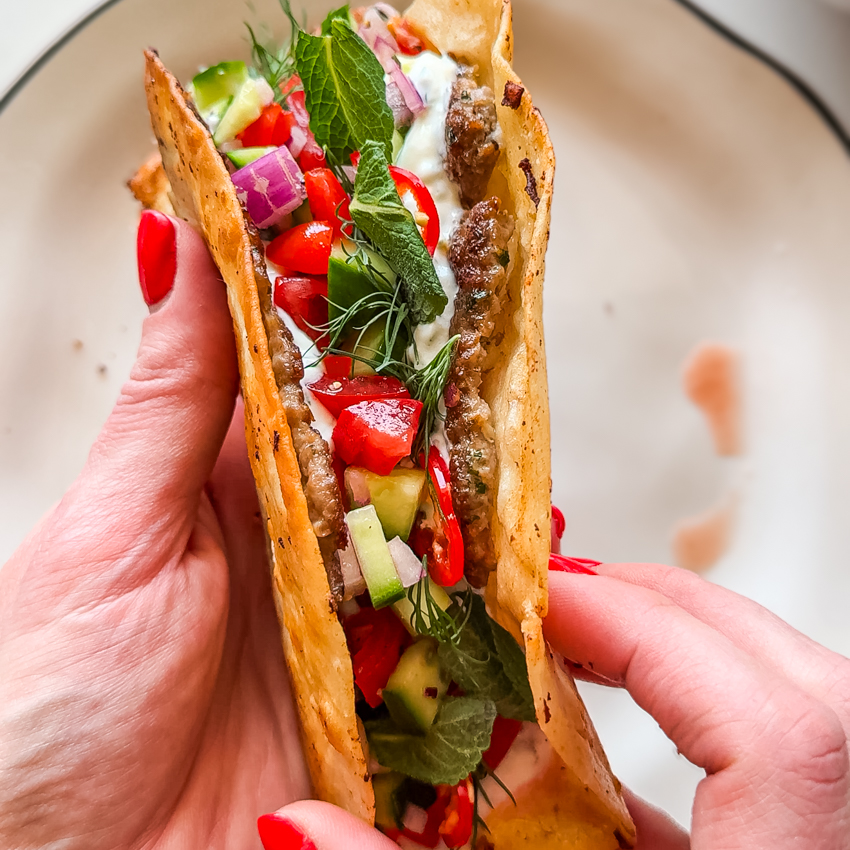 Smashed Lamb Wraps