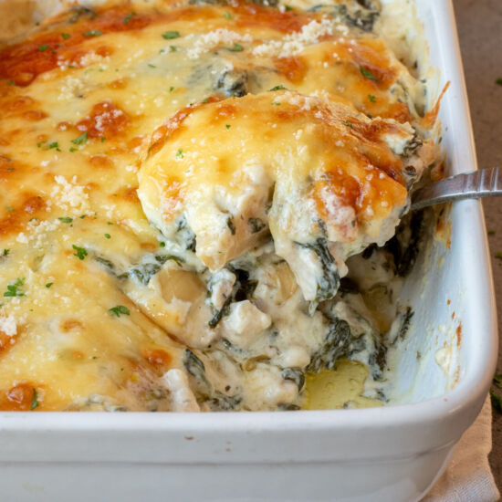 Spinach Artichoke Chicken Casserole