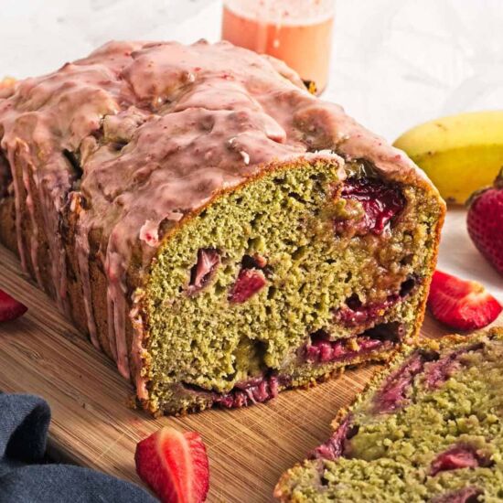 Strawberry Matcha Banana Bread