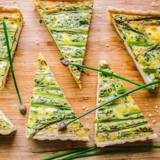 The Best Asparagus Quiche with Goat