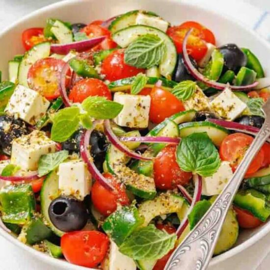 Tomato and Cucumber Salad with Feta