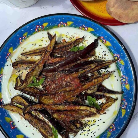 Roasted Eggplant with Yogurt Sauce
