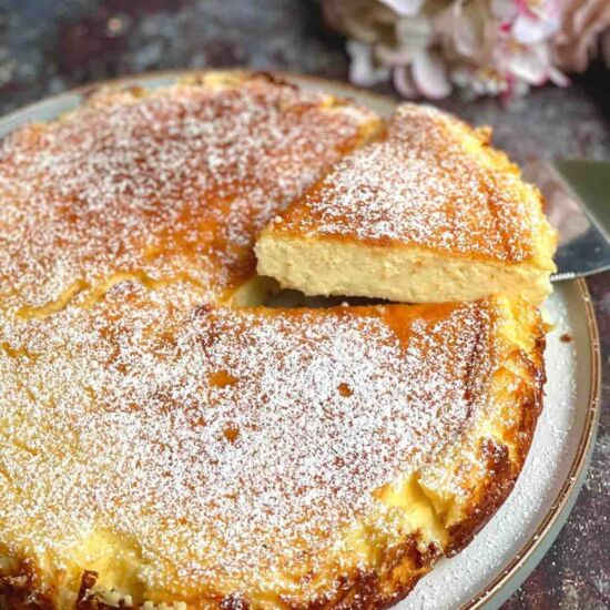 Easy Flourless Yogurt Cheesecake