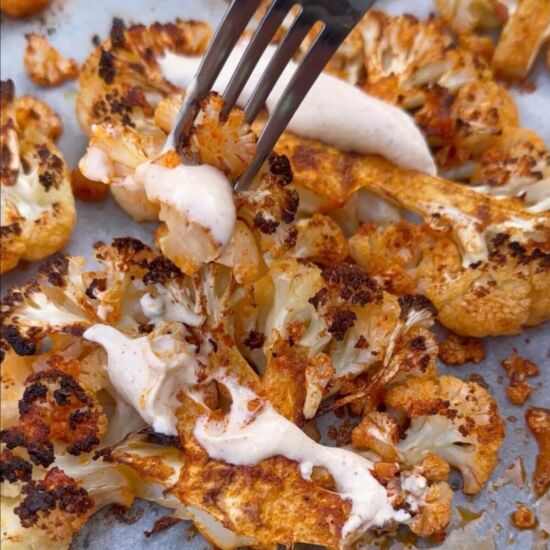 Roasted Cauliflower Steaks Tahini
