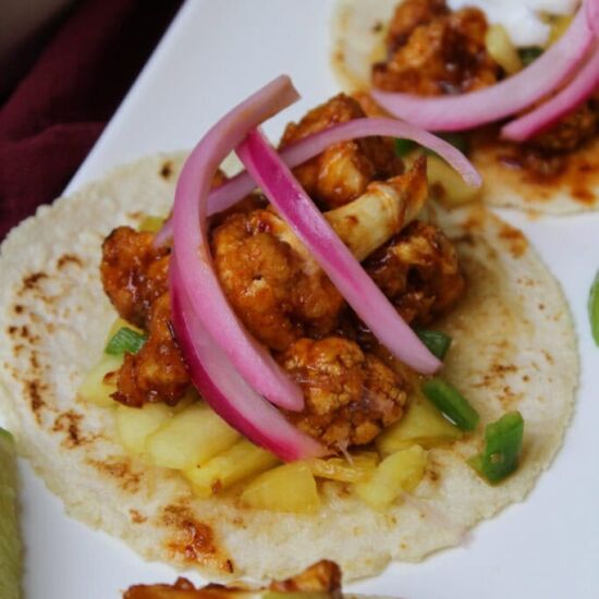 Spicy Air Fryer Cauliflower Tacos
