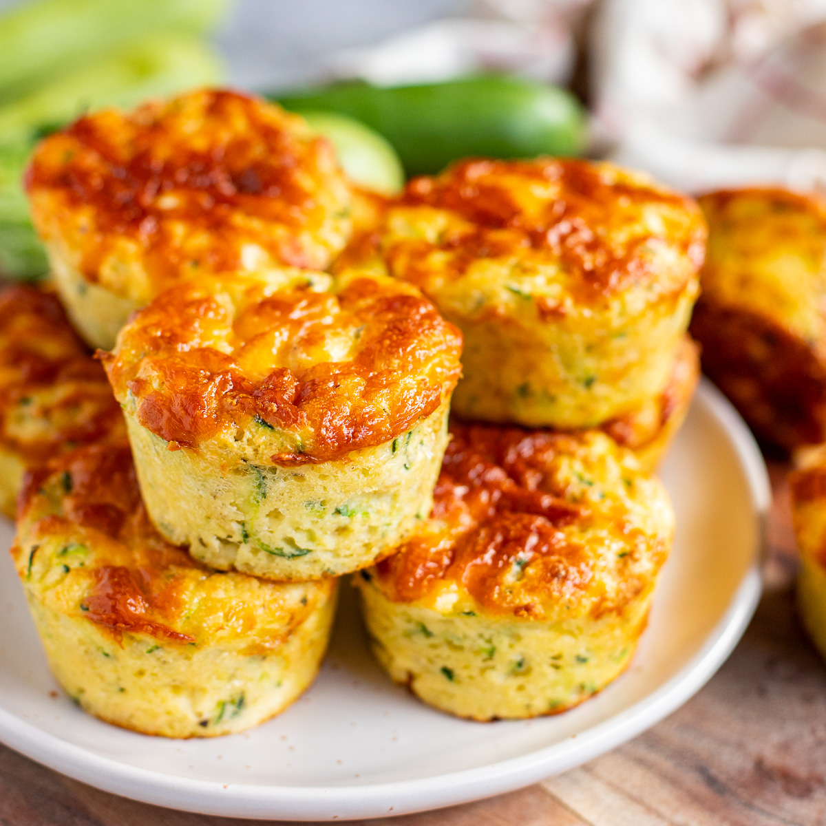 Zucchini Muffins With Three Cheeses