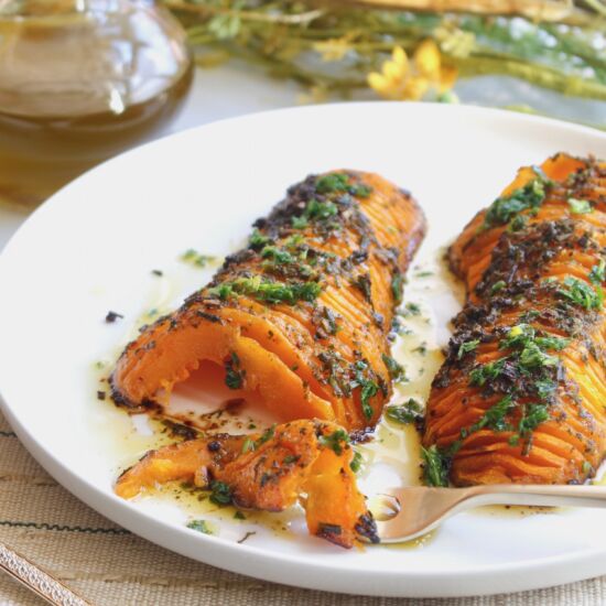 Roasted Hasselback Butternut