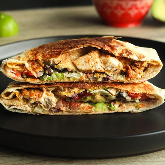 High Protein Chicken Crunch Wraps