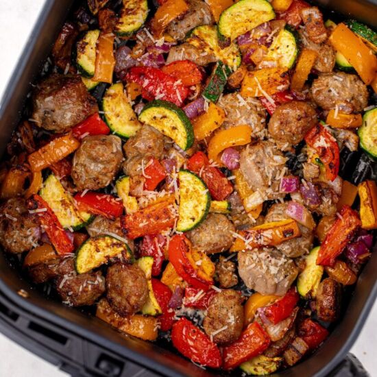 Air Fryer Sausage and Veggies