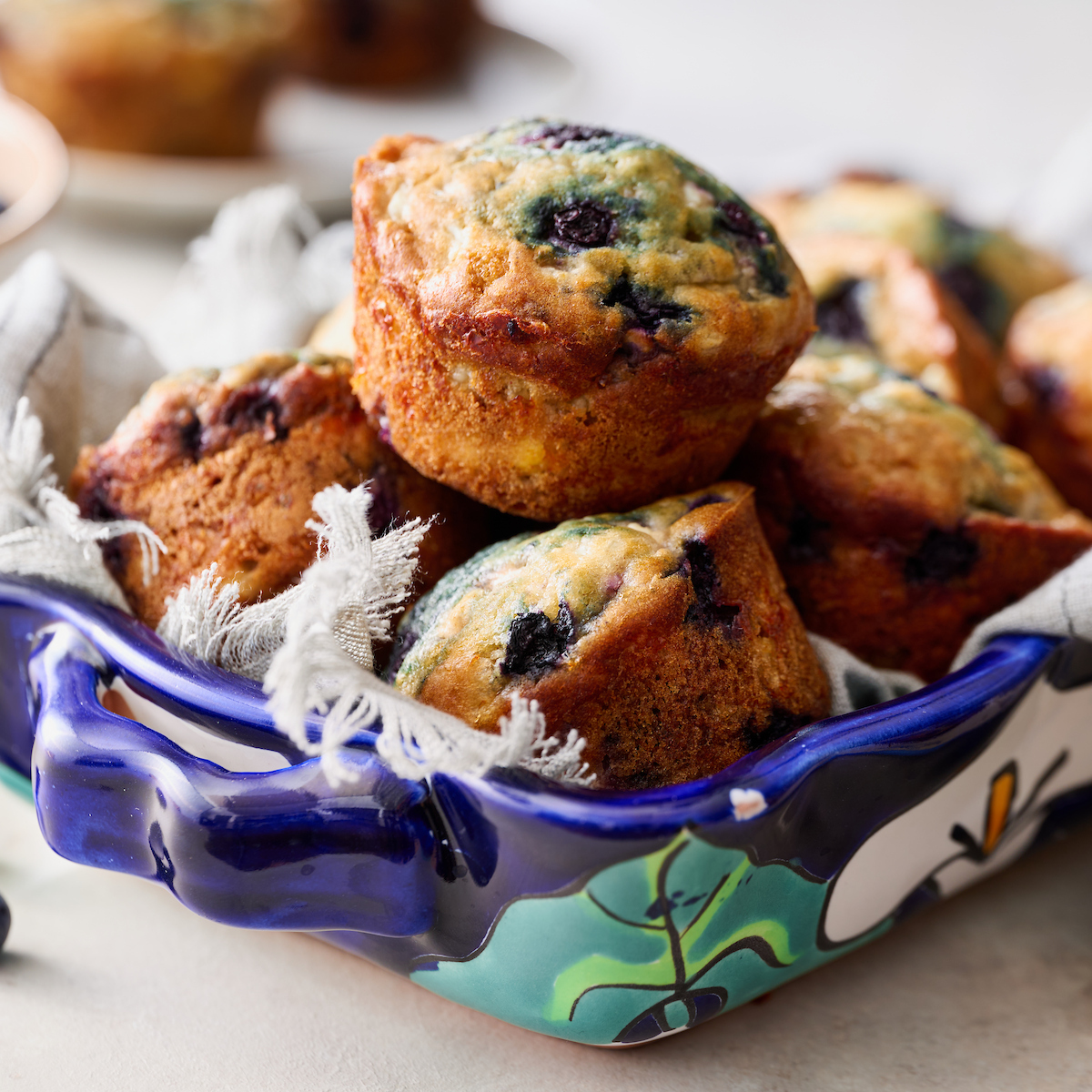 Cottage Cheese Blueberry Muffins