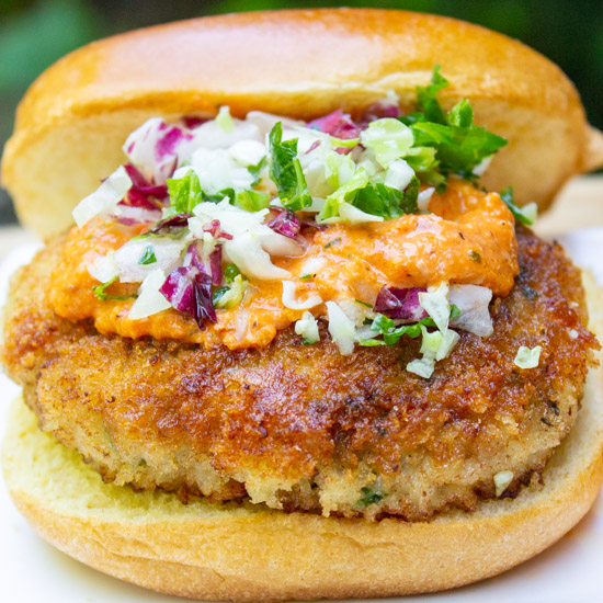 Crispy Ground Chicken Burgers