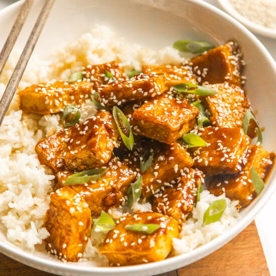Sticky Maple Glazed Tofu