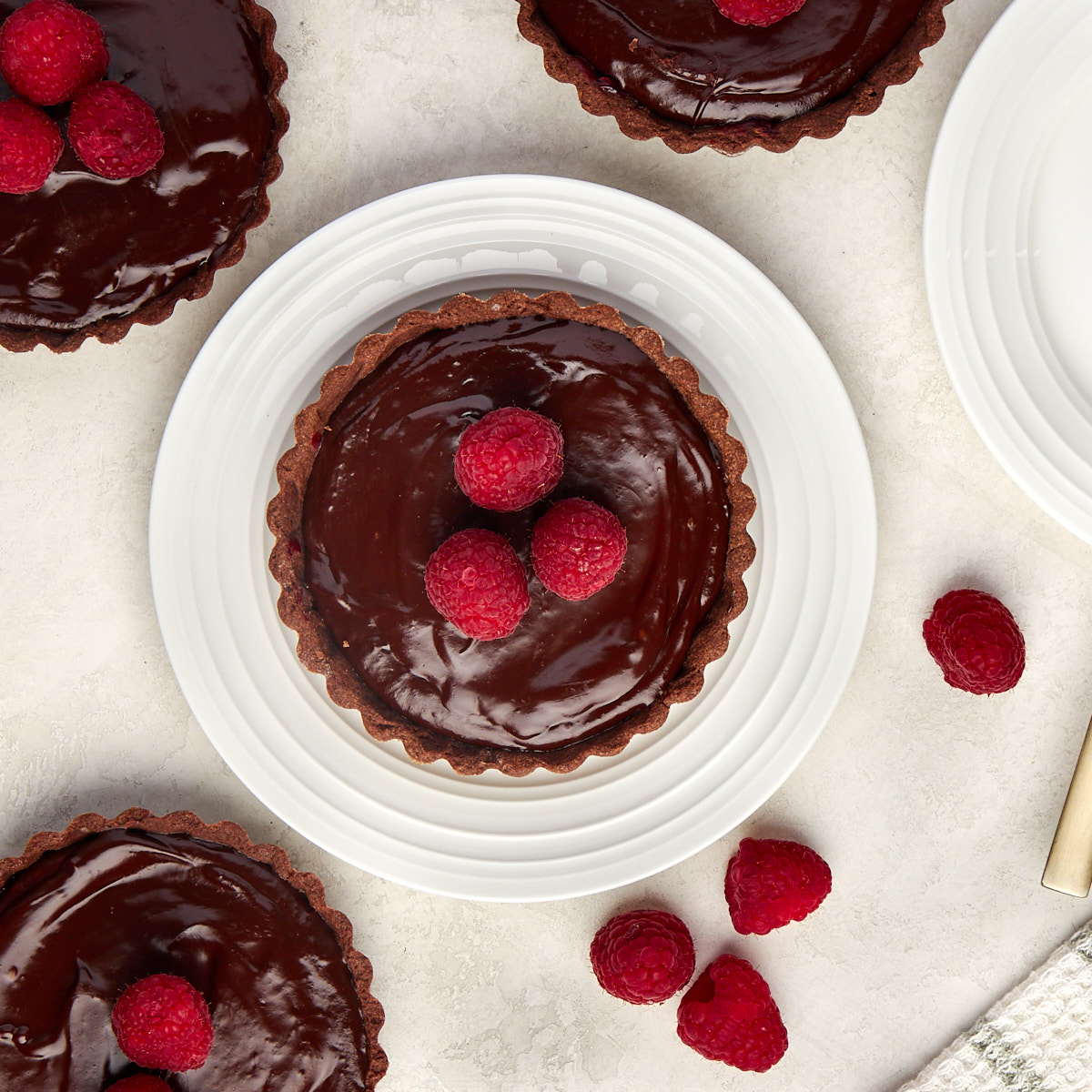 Dark Chocolate Raspberry Tart