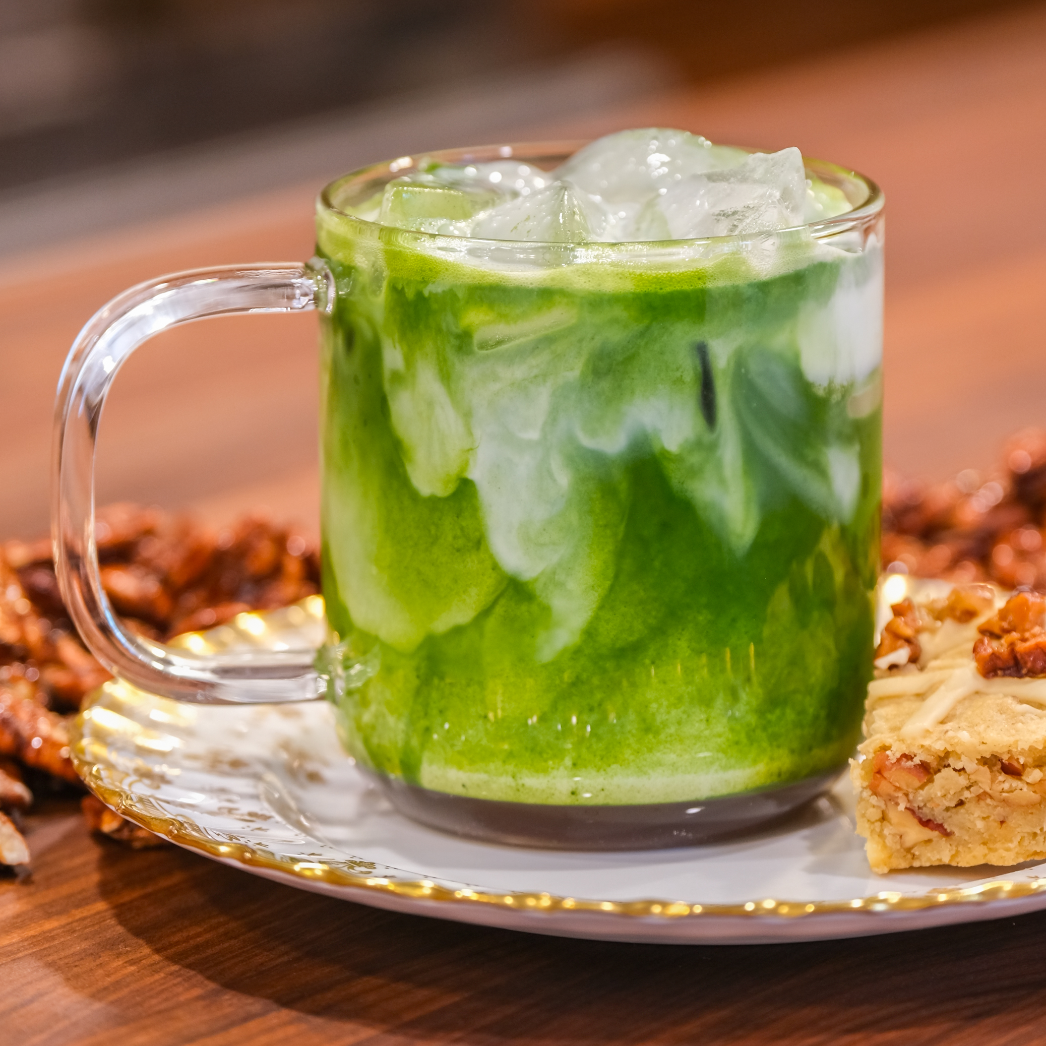 Maple Pecan Matcha Latte