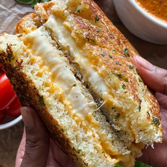 Garlic Bread Grilled Cheese