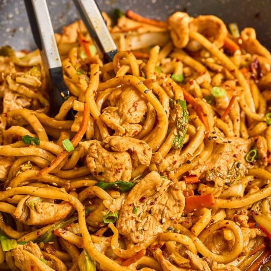 Ginger Chicken Udon Noodles