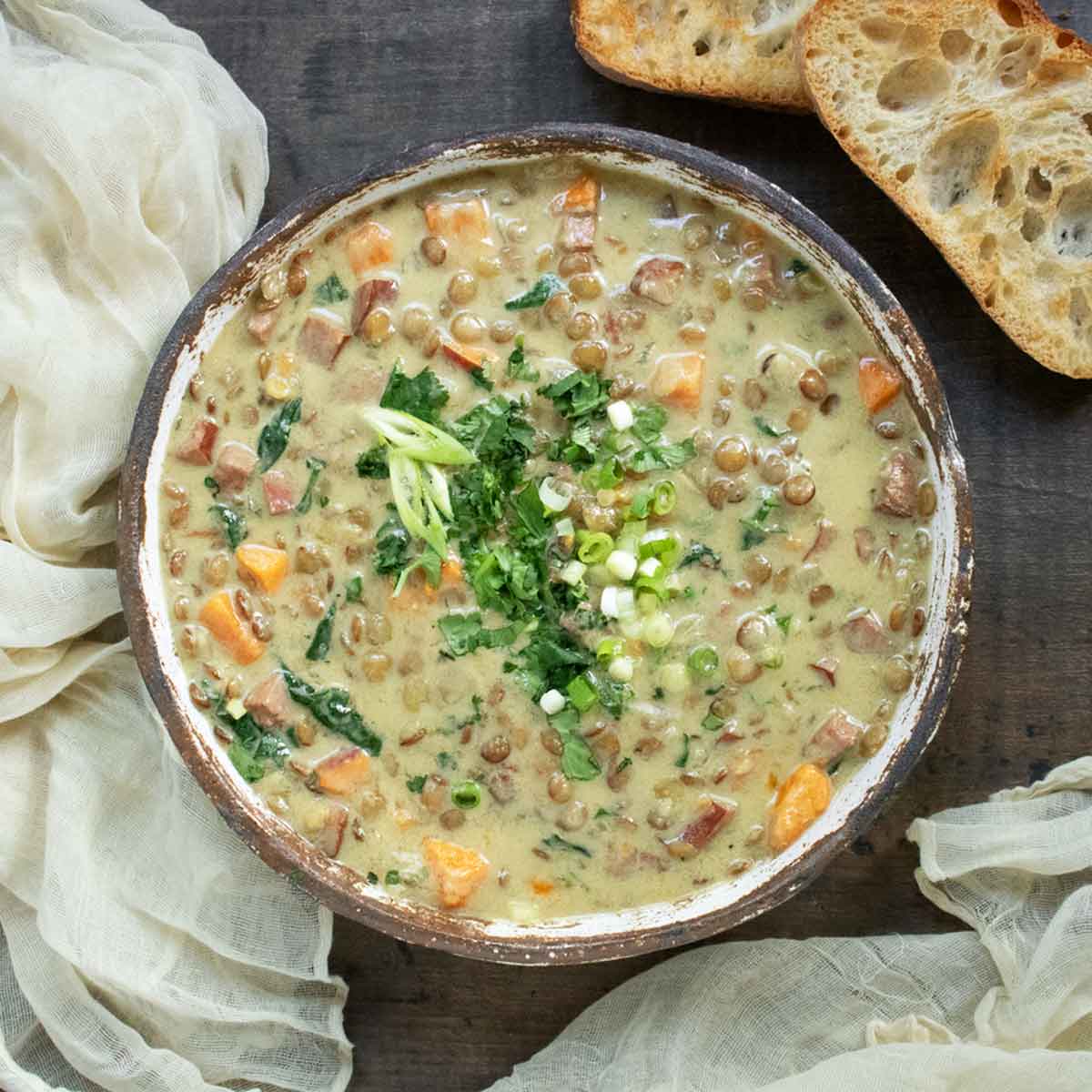 Green Curry Lentil Soup