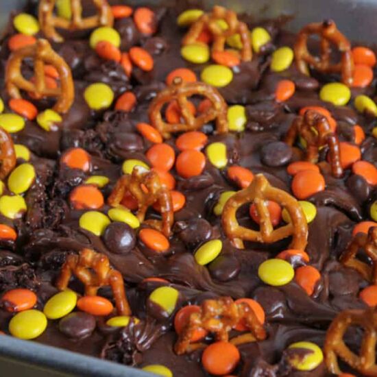 Halloween Peanut Butter Brownies