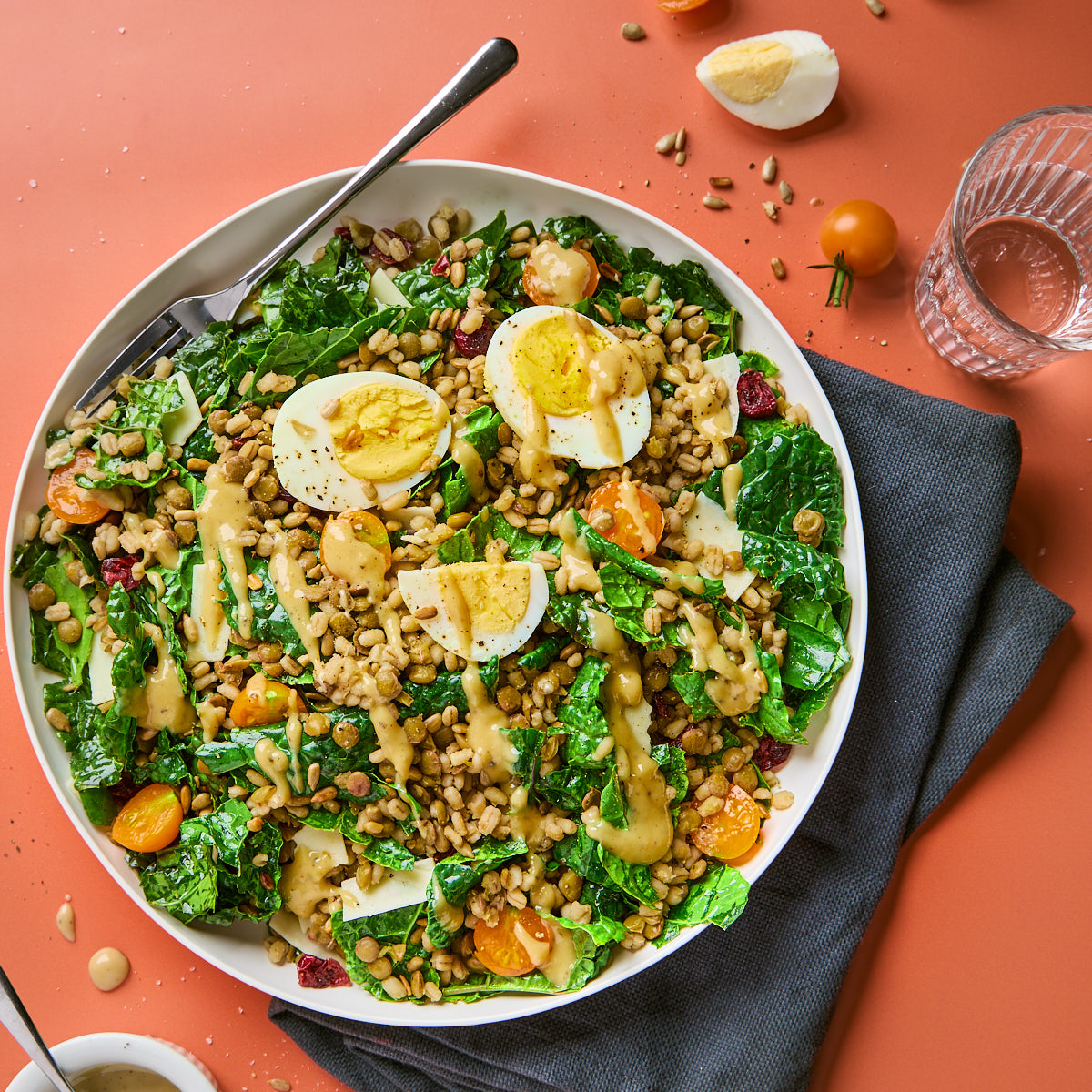 Kale Salad with Lentils