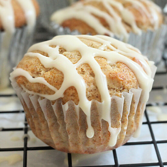 Maple Muffins with Maple Glaze