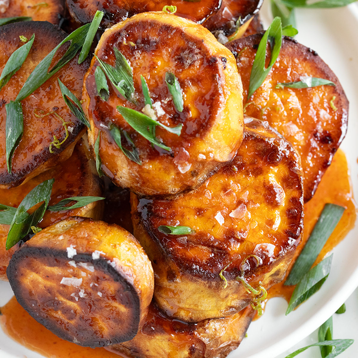 Honey Sriracha Melting Sweet Potato