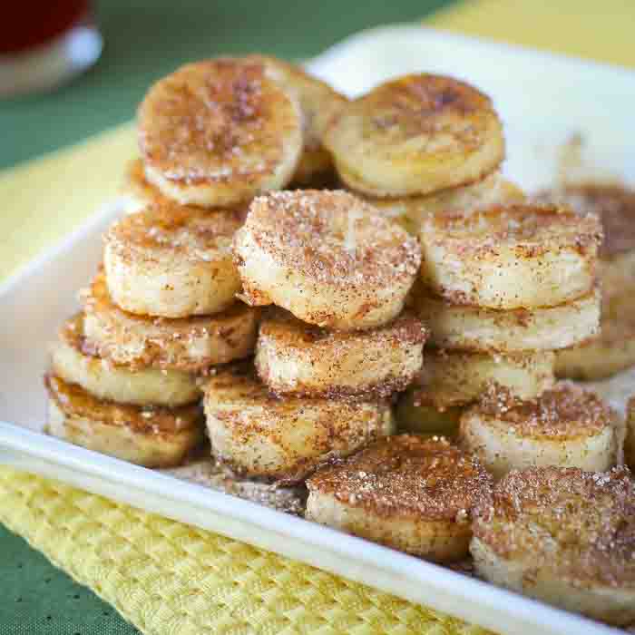 Pan Fried Cinnamon Bananas (3 Ingre
