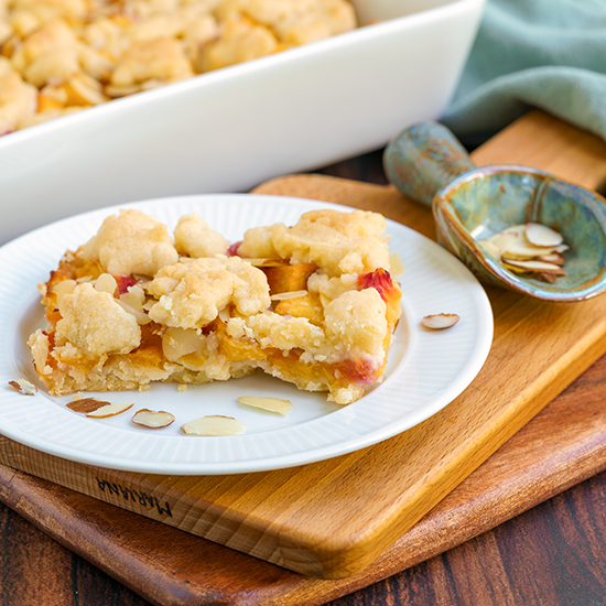 Peach Almond Shortbread Bars