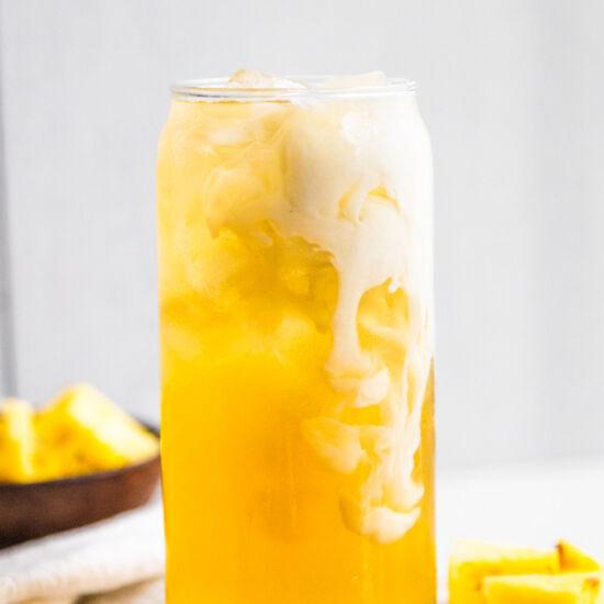 Pineapple Skin Tea with Oat Milk