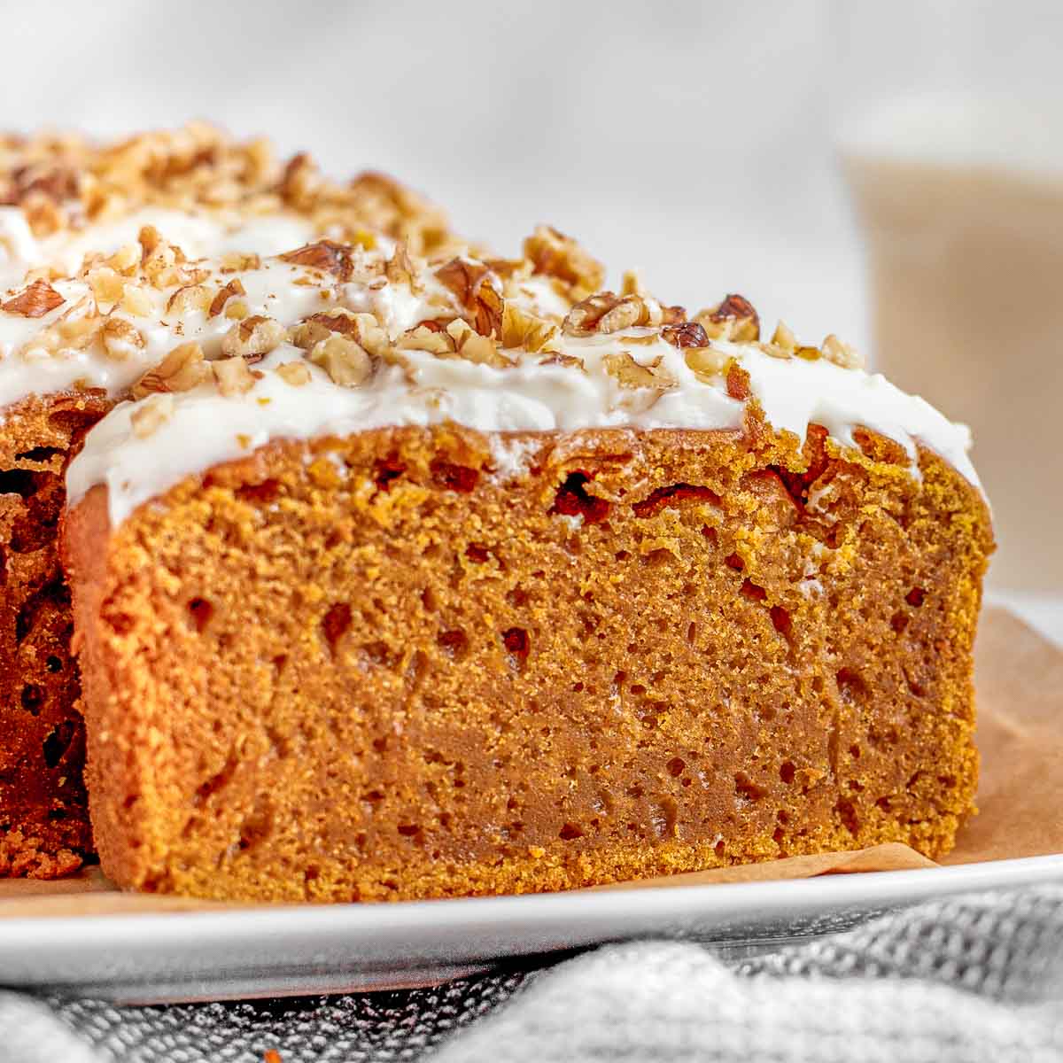 Pumpkin Bread with Frosting