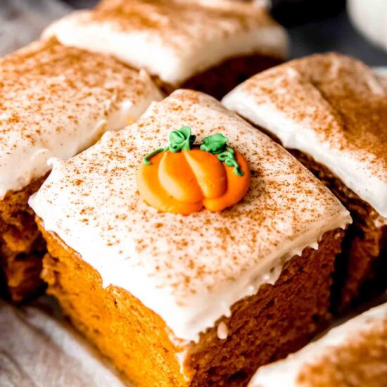 Pumpkin Cake & Cream Cheese Frosting