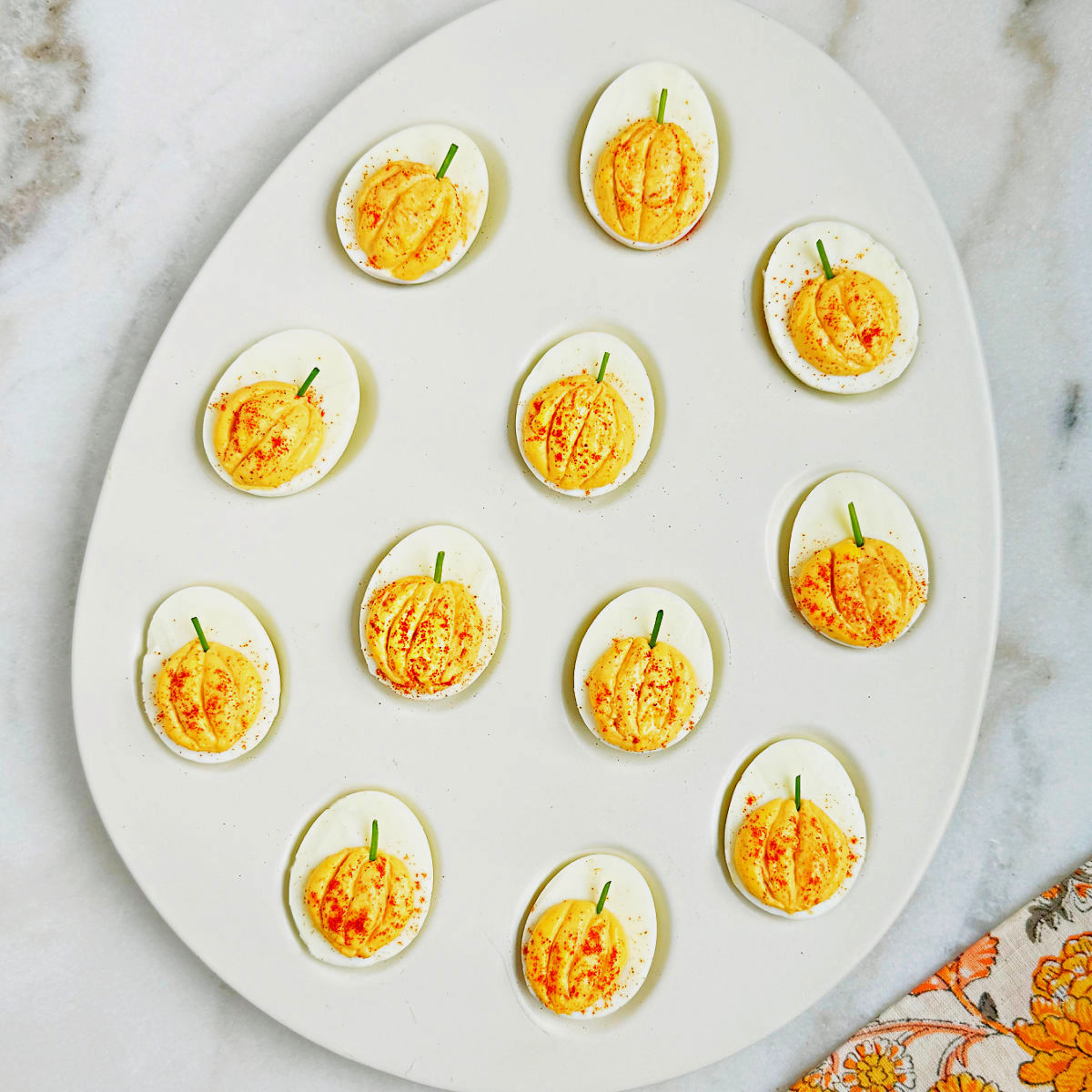 Pumpkin Deviled Eggs